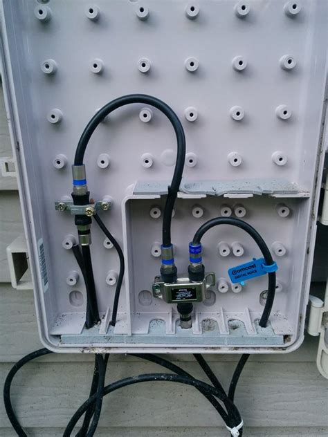 coax cable back of smart junction box|feed coax through external wall.